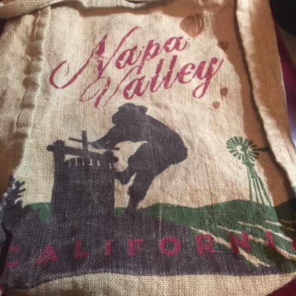 VTG Napa Valley California Burlap Tote Shopping Bag Collectible 13.5"x15.5" - Picture 6 of 16